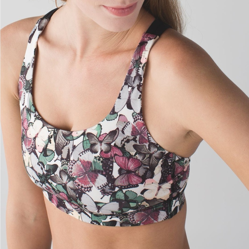 Lululemon energy bra - so fly butterfly angel wing multi